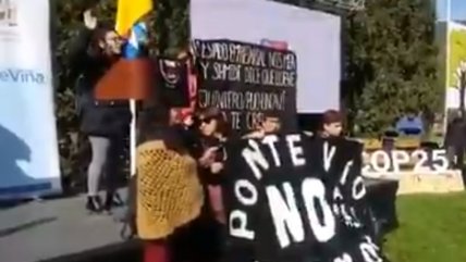  Vecinos de Quintero y Puchuncaví protestaron en lanzamiento de COP25  