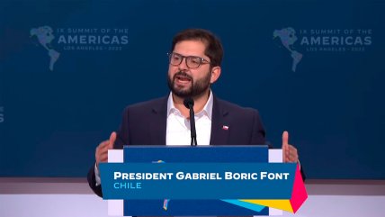   Boric abogó en Estados Unidos por el fin del 