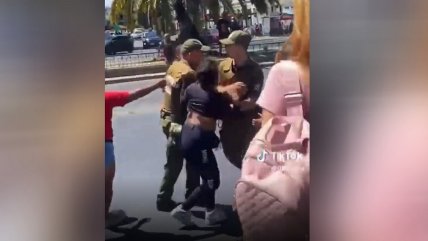   Carabineros fueron golpeados en procedimiento por vulneración de derechos de una menor 