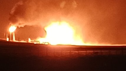   Incendio en planta de ENAP Magallanes deja un trabajador herido y cortes de gas industrial 