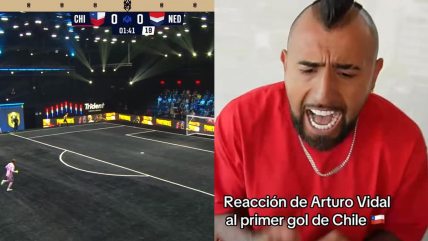   [VIDEO] Arturo Vidal aplaudió gol de arco a arco de Chile en su debut por el Mundial de la Kings League 