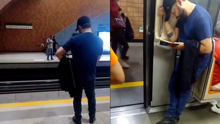   Expresidente Boric fue visto viajando en Metro y causó opiniones divididas 