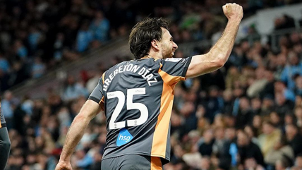   Ben Brereton tras su doblete con Derby County: 