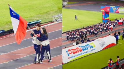   El Team Chile desfiló en la obertura de los Juegos Sudamericanos de la Juventud en Panamá 