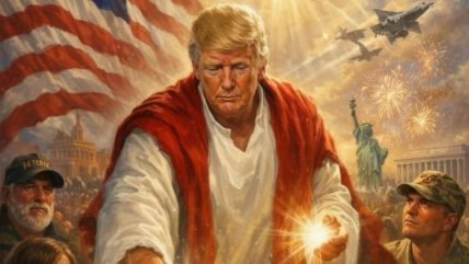   Trump defendió imagen representado como Jesús: 