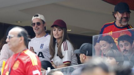   Penélope Cruz, Javier Bardem y Brad Pitt fueron a ver el duelo de España y Bélgica en Los Angeles 