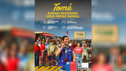   Tomé se sumó con entusiasmo a campaña dieciochera 