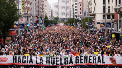  De Madrid a Valencia: la crisis habitacional saca a miles a las calles hacia una huelga general  