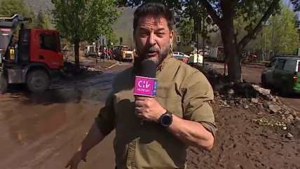   Rafael Cavada reapareció en vivo en CHV durante la cobertura del aluvión en Las Condes 