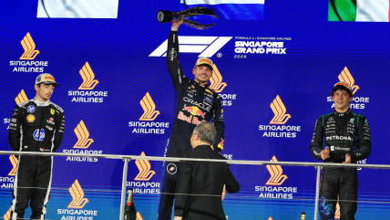   El inédito festejo de Max Verstappen en el Gran Premio de Singapur 